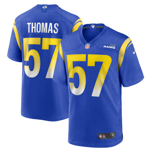 Zachary Thomas Los Angeles Rams Nike Team Game Jersey - Royal